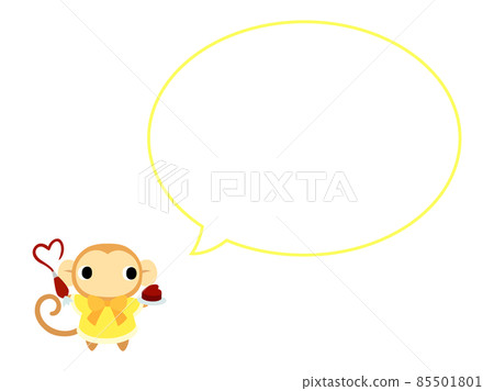 Valentine's monkey with balloon Valentine's monkey with balloon 85501801