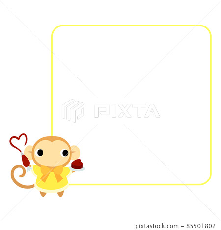 Valentine's monkey with frame 85501802
