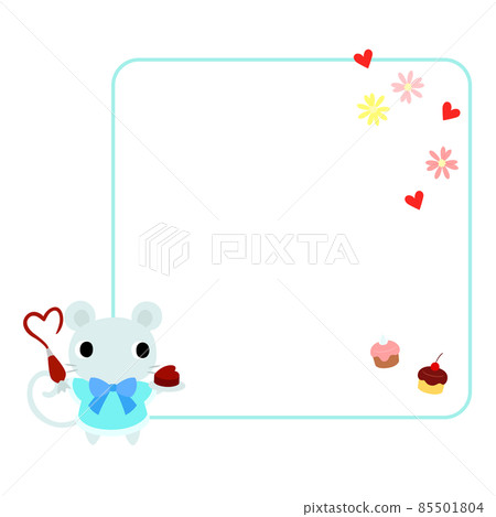 Valentine's mouse with frame + decoration 85501804