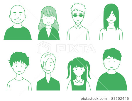 Bust shot set of various people 85502446