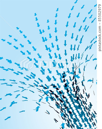 用箭頭表示的吸收圖像 垂直藍色 85502979