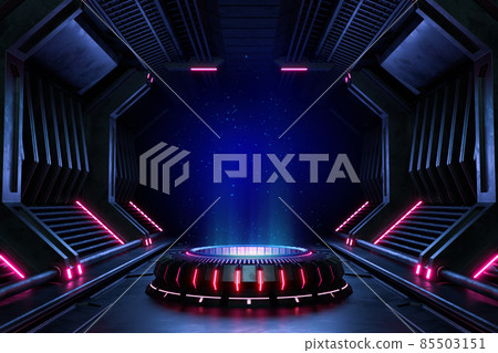 Abstract background, Futuristic pedestal for product presentation. 85503151