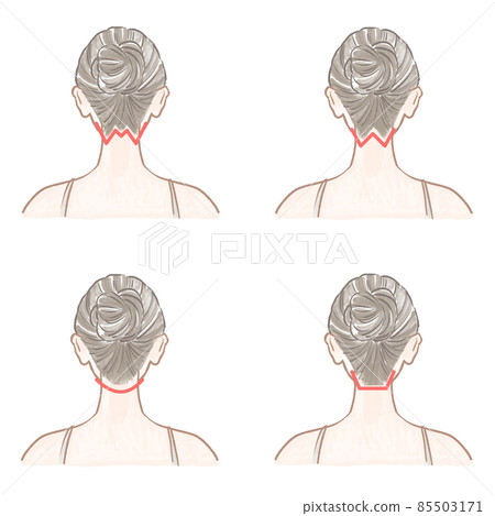 Nape Graphics Illustration of the shape of a female nape - Stock Illustration ...