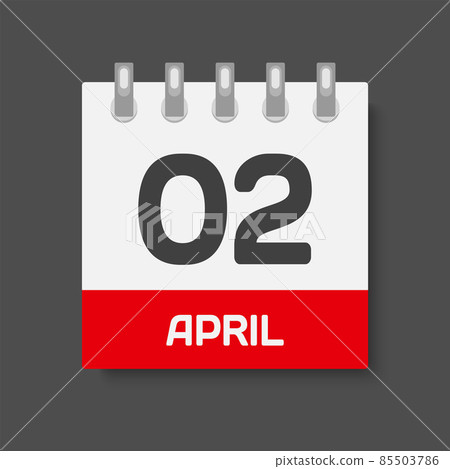 Icon day date 2 April, template calendar page - Stock Illustration ...