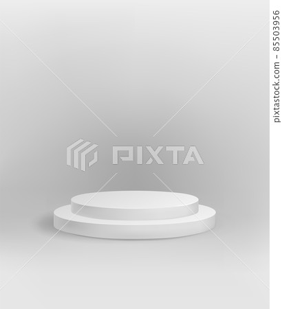 White two-stage round podium White two-stage round podium 85503956
