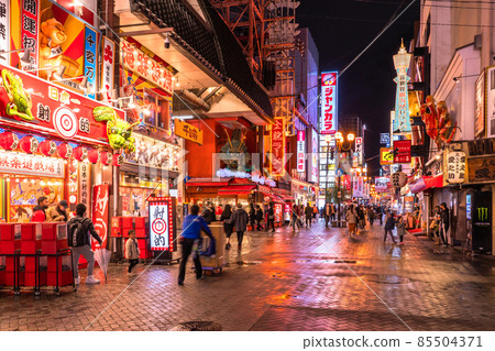 《Osaka Prefecture》 Dotombori / Rain entertainment district 85504371