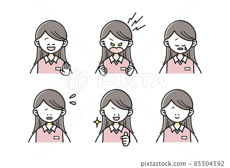 Simple cute OL illustration 85504592