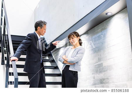 Female employees receiving power harassment Female employees receiving power harassment 85506188