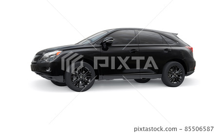 City premium family SUV on white isolated background without shadows. 3d rendering. City premium family SUV on white isolated background without shadows. 3d rendering. 85506587