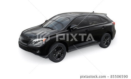 City premium family SUV on white isolated background without shadows. 3d rendering. City premium family SUV on white isolated background without shadows. 3d rendering. 85506590