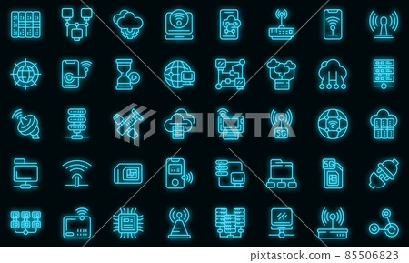 Internet provider icons set vector neon Internet provider icons set vector neon 85506823