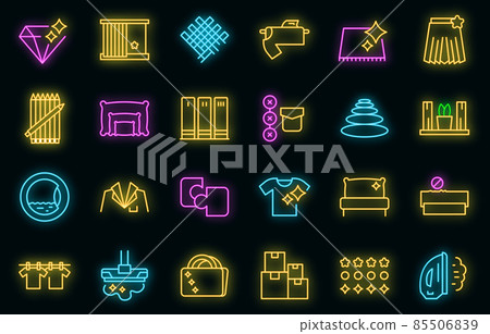 Perfectionism icons set vector neon Perfectionism icons set vector neon 85506839