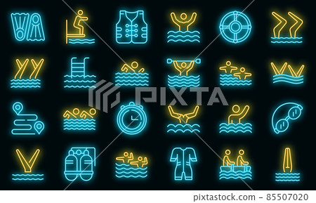 Synchronized swimming icon, outline style 85507020