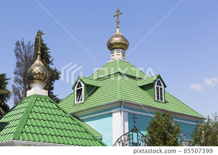 Domes Church of the Nativity of the Virgin in settlement Lazarevskoye, Sochi Domes Church of the Nativity of the Virgin in settlement Lazarevskoye, Sochi 85507399