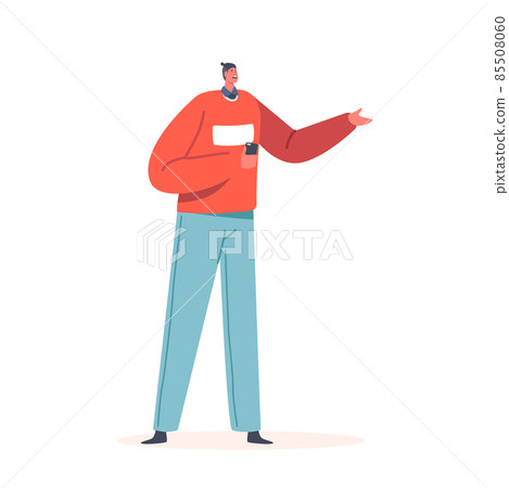 Displeased Male Character Arguing with with Gadget in Hand, Good Looking Adult Man with Hipster Hairstyle Express Negative Emotions Isolated on White Background. Cartoon People Vector Illustration Displeased Male Character Arguing with with Gadget in Hand, Good Looking Adult Man with Hipster Hairstyle Express Negative Emotions Isolated on White Background. Cartoon People Vector Illustration 85508060