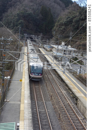 Limited express passing through Kokokei Station on the Chuo Main Line 85508241