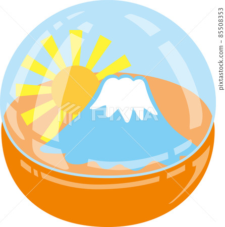 Mt. Fuji and the first sunrise in a Gachapon capsule 85508353