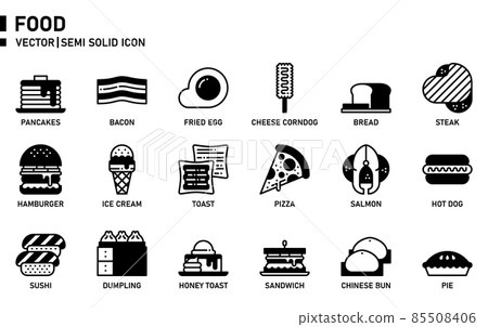 Food icon set. 85508406