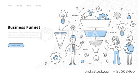 Business funnel, internet marketing strategy Business funnel, internet marketing strategy 85508460