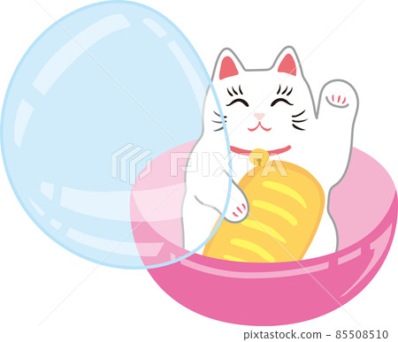 Maneki Neko in Gachapon Capsule_Capsule Half Open Maneki Neko in Gachapon Capsule_Capsule Half Open 85508510