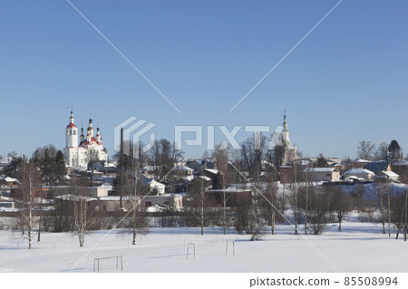 View of the city Totma, Vologda region, Russia 85508994