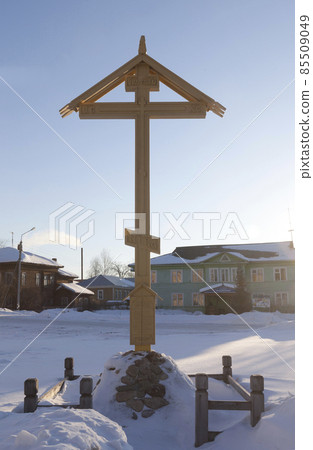 Worship the cross, the site of the destroyed during the Soviet era temple Great Paraskeva 85509049