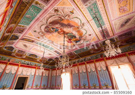 interiors of Nicolaci palace, Noto, sicily, Italy 85509160