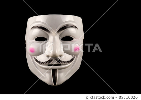 Guy Fawkes Face Mask Isolated on a Black Background Guy Fawkes Face Mask Isolated on a Black Background 85510020