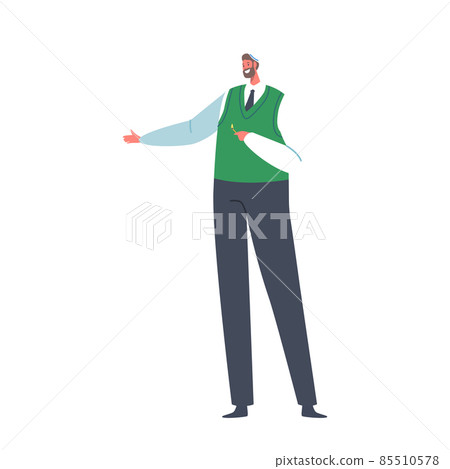 Handsome Jewish Businessman in Green Vest, Jew Man wear National Hat Kippah Smiling Holding Burning Match in Hands Handsome Jewish Businessman in Green Vest, Jew Man wear National Hat Kippah Smiling Holding Burning Match in Hands 85510578