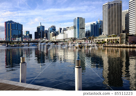 Darling Harbor, a fashionable tourist destination that represents Sydney, Australia's most beautiful and charming port city in the world 85511223