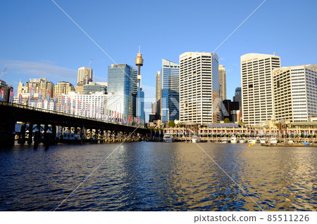 Darling Harbor, a fashionable tourist destination that represents Sydney, Australia's most beautiful and charming port city in the world 85511226