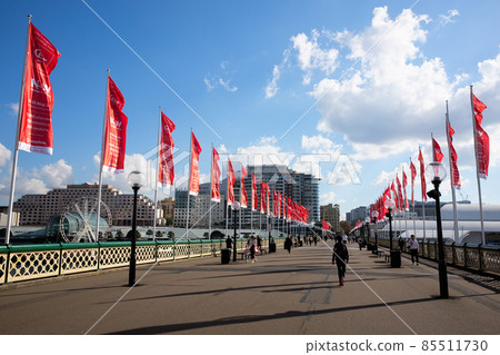 Darling Harbor, a fashionable tourist destination that represents Sydney, Australia's most beautiful and charming port city in the world 85511730