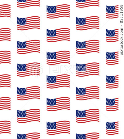Vector seamless pattern of flat American USA flag 85511959