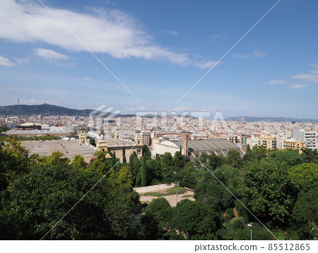 Scenic cityscape of european city of Barcelona in Spain 85512865