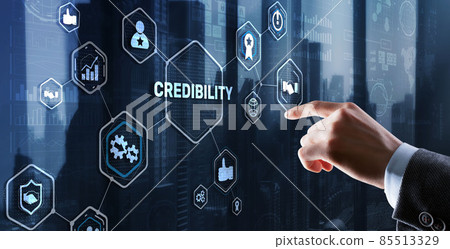 Credibility improvement. Modern business solution concept Credibility improvement. Modern business solution concept 85513329