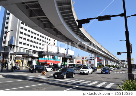 Cityscape in front of Ozone Station in Nagoya City Cityscape in front of Ozone Station in Nagoya City 85513586