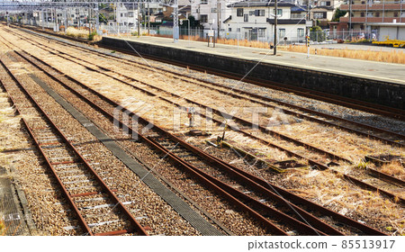 Railroad photo <02> (railroad track near Yoshiwara Station on the Tokaido Main Line) 85513917