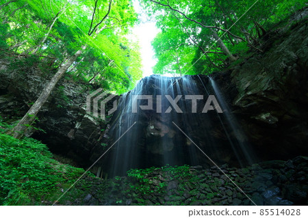 Looking up at Iwai Water Falls 6 Kagamino Town, Tomata District, Okayama Prefecture 85514028