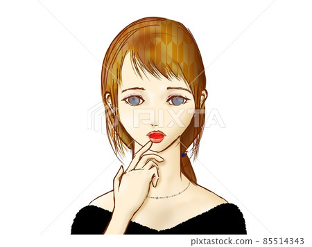 Woman in black sweateater Woman in black sweateater 85514343