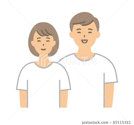 Couple in white t-shirt 85515381