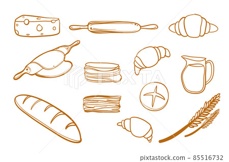 Freehand drawing of Bread Freehand drawing of Bread 85516732