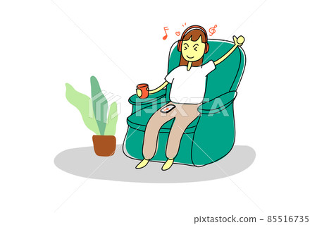 Happiness woman listen to music Happiness woman listen to music 85516735