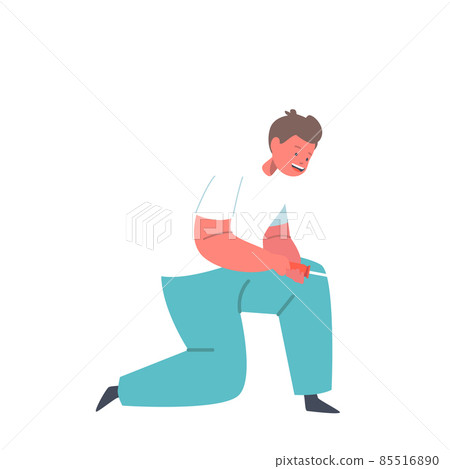 Boy with Screwdriver in Hand Create Robot Isolated on White Background. Child Character Fixing, Robotic, Engineering Boy with Screwdriver in Hand Create Robot Isolated on White Background. Child Character Fixing, Robotic, Engineering 85516890