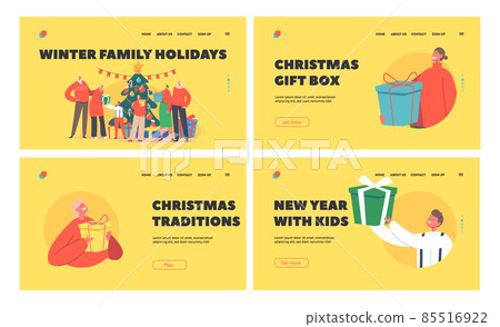 Family Celebrate Winter Holidays Landing Page Template. Family Celebration, Parents, Grandparents and Kids Celebrate Eve Family Celebrate Winter Holidays Landing Page Template. Family Celebration, Parents, Grandparents and Kids Celebrate Eve 85516922