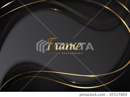 gold; graphic; luxury; shiny; wave; geometric; abstract; art; element; illustration; modern; shape; template; banner; black; decoration; decorative; design; line; style; texture; background; 3d; 85517869