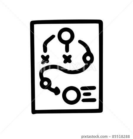 strategic action plan line vector doodle simple icon 85518288