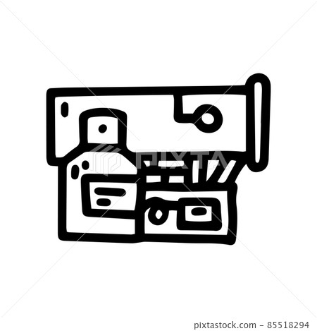 gas heat cannon line vector doodle simple icon gas heat cannon line vector doodle simple icon 85518294