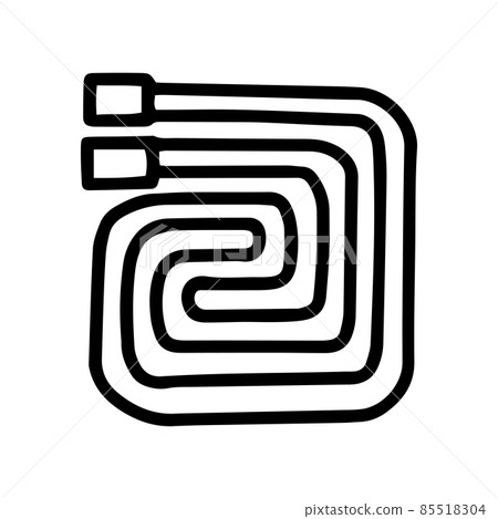 water supply pipe system line vector doodle simple icon 85518304