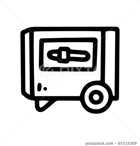 heat cannon regulator line vector doodle simple icon 85518309