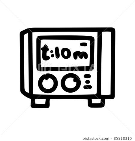 heat cannon with timer line vector doodle simple icon heat cannon with timer line vector doodle simple icon 85518310